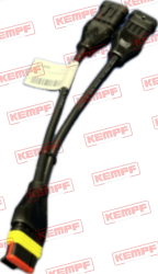 131968 Kempf Adapter,  4-pol Buchse/2x 4-pol Stecker